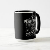 神及びコーヒーによって動力を与えられる長老派の青年大臣 マグカップ (正面右)
