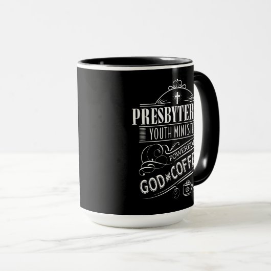 神及びコーヒーによって動力を与えられる長老派の青年大臣 マグカップ (正面右)