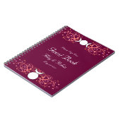 神及び女神のウィッカ信者の結婚披露宴のゲストブック ノートブック (左側)