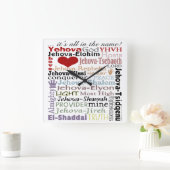 神地下鉄の芸術の名前 スクエア壁時計 (ホーム)