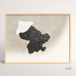 神坂雪花が渦巻く雪のアジ日本のアアート ポスター
