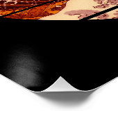 神奈川おもしろいヴィンテージの恐竜の波 ポスター (コーナー)