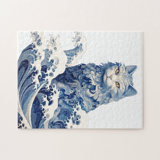 神奈川から流れ落ちる猫の波 ジグソーパズル (横)