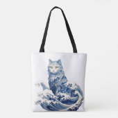 神奈川から流れ落ちる猫の波 トートバッグ (裏面)