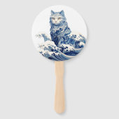 神奈川から流れ落ちる猫の波 ハンドファン (裏面)