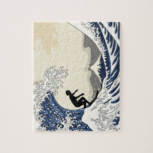 神奈川のすばらしいサーファー ジグソーパズル (縦)