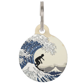 神奈川のすばらしいサーファー ペット　ネームタグ