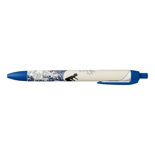 神奈川のすばらしいサーファー 黒ボールペン (ボトム)