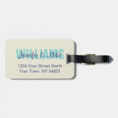 神奈川のカスタムな荷物のラベルを離れた素晴らしい波 ラゲッジタグ (裏面横)