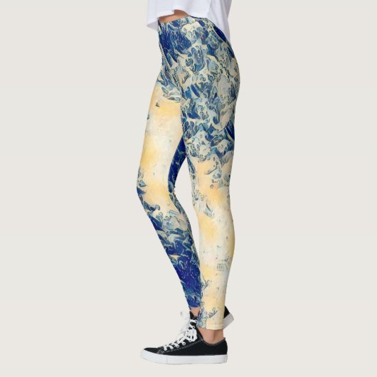 神奈川のスタイルのレギンスの素晴らしい波 レギンス (左)