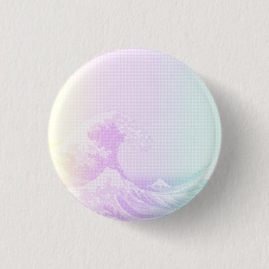 神奈川のバッジを離れた素晴らしいVaporwave 缶バッジ (正面)