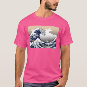 神奈川のワイシャツを離れた素晴らしい波 Tシャツ