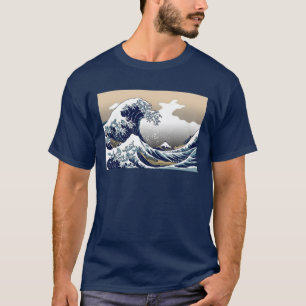 神奈川のワイシャツを離れた素晴らしい波 Tシャツ