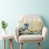 神奈川の枕の海岸の沖の素晴らしい波 ランバークッション (椅子)