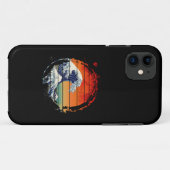 神奈川の波のビンテージサンセット Case-Mate iPhoneケース (裏面(横))