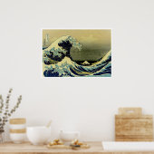 神奈川の波の下 ポスター (キッチン)