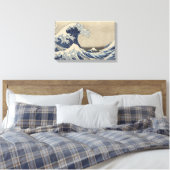 神奈川の波の下 – The 素晴らし Wave キャンバスプリント (インサイチュ (寝室))