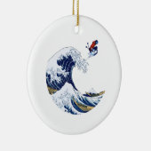 神奈川の波素晴らしにスキーオーナメント セラミックオーナメント (右)