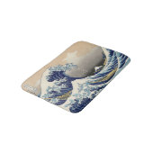 神奈川の津波のヴィンテージの芸術を離れた素晴らしい波 バスマット (アングル)