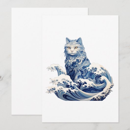 神奈川の猫の波 招待状 (正面/裏面)