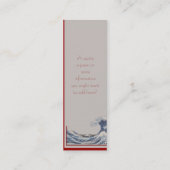 神奈川の細い名刺を離れた素晴らしい波 スキニー名刺 (裏面)
