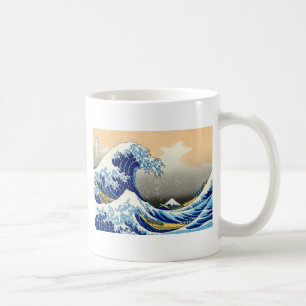 神奈川の~ Hokusaiを離れた素晴らしい波 コーヒーマグカップ