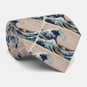 神奈川を離れた素晴らしい波の下 ネクタイ (ロール)