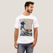 神奈川を離れた素晴らしい波の下 Tシャツ (正面フル)