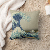 神奈川を離れた素晴らしい波 クッション (ブランケット)