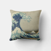 神奈川を離れた素晴らしい波 クッション (裏面)
