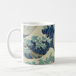 神奈川を離れた素晴らしい波 コーヒーマグカップ