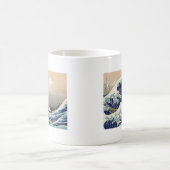 神奈川を離れた素晴らしい波 コーヒーマグカップ (中央)