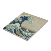 神奈川を離れた素晴らしい波 タイル (側面)