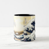 神奈川を離れた素晴らしい波 ツートーンマグカップ (中央)