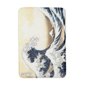 神奈川を離れた素晴らしい波 バスマット (正面縦)