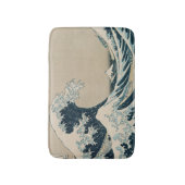 神奈川を離れた素晴らしい波 バスマット (正面縦)