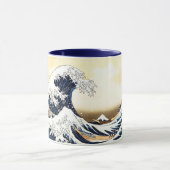 神奈川を離れた素晴らしい波 マグカップ (中央)