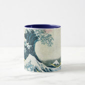 神奈川を離れた素晴らしい波 マグカップ (中央)