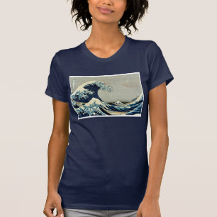 神奈川を離れた素晴らしい波 Tシャツ