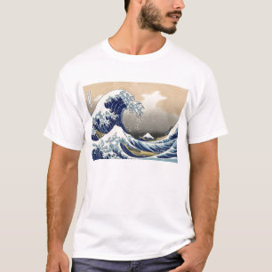 神奈川を離れた素晴らしい波 Tシャツ