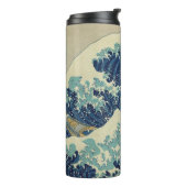 神奈川を離れた素晴らしい波: Woodblockのプリント タンブラー (回転左)