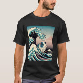 神奈川ジャパネス素晴らしの波とモルモット Tシャツ (正面)