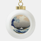 神奈川沖浪裏と富士山　日本海 セラミックボールオーナメント (正面)