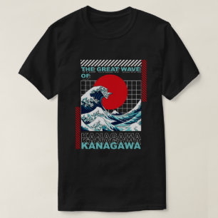 神奈川沖浪裏 ジャパニーズレトロ Tシャツ