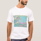 神奈川沖浪裏 パステルTシャツ Tシャツ (正面)