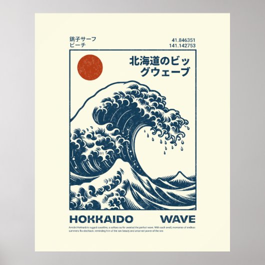神奈川沖浪裏 ポスター (正面)