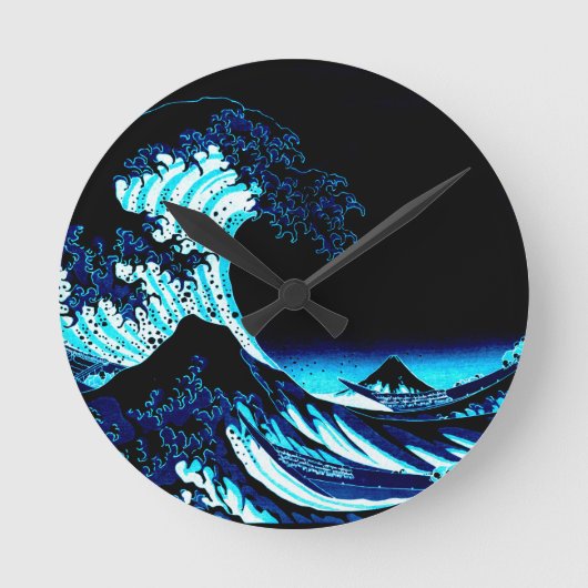神奈川沖浪裏 ラウンド壁時計 (正面)