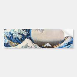 神奈川沖浪裏、北斎の素晴らしい波、Hokusai バンパーステッカー