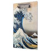 神奈川沖浪裏、北斎の素晴らしい波、Hokusai、Ukiyo-e クリップボード (左)