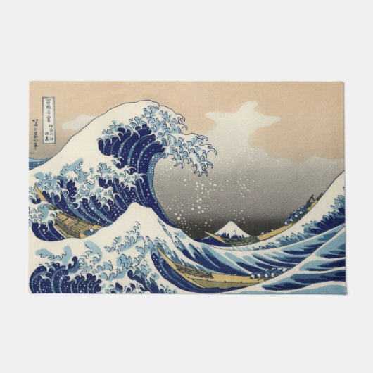 神奈川沖浪裏 北斎 ドアマット (正面)